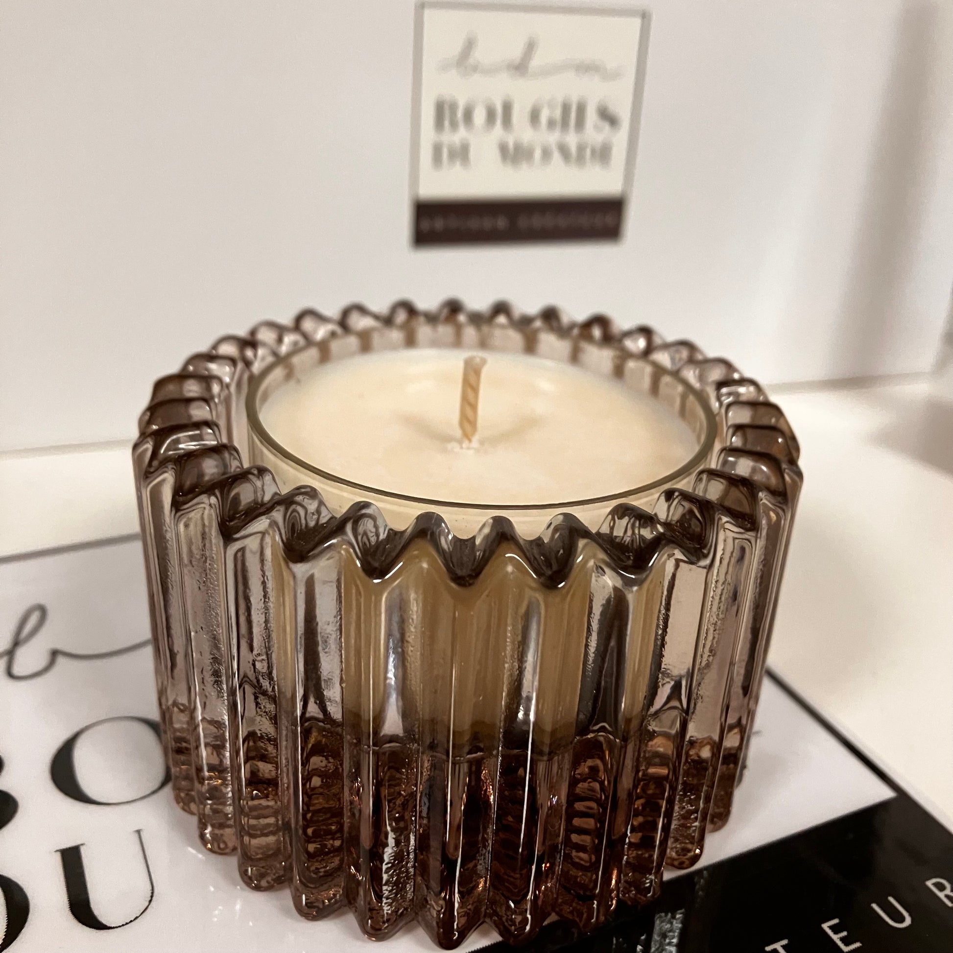 Bougeoir en verre et maxi réchaud