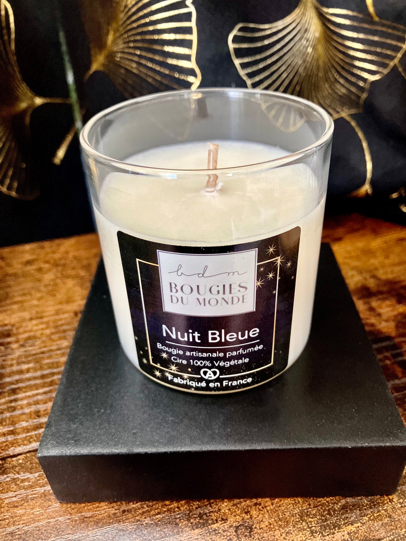 Bougie parfumée Nuit Bleue (Fleurs - Vétiver)