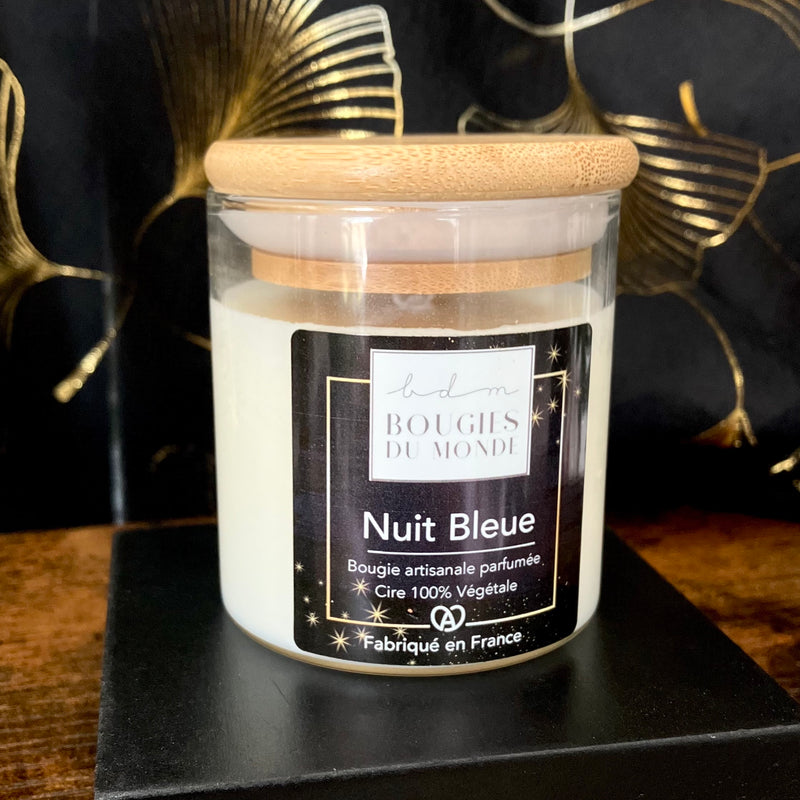 Bougie parfumée Nuit Bleue (Fleurs - Vétiver)