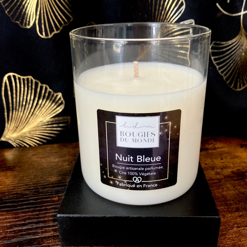 Bougie parfumée Nuit Bleue (Fleurs - Vétiver)
