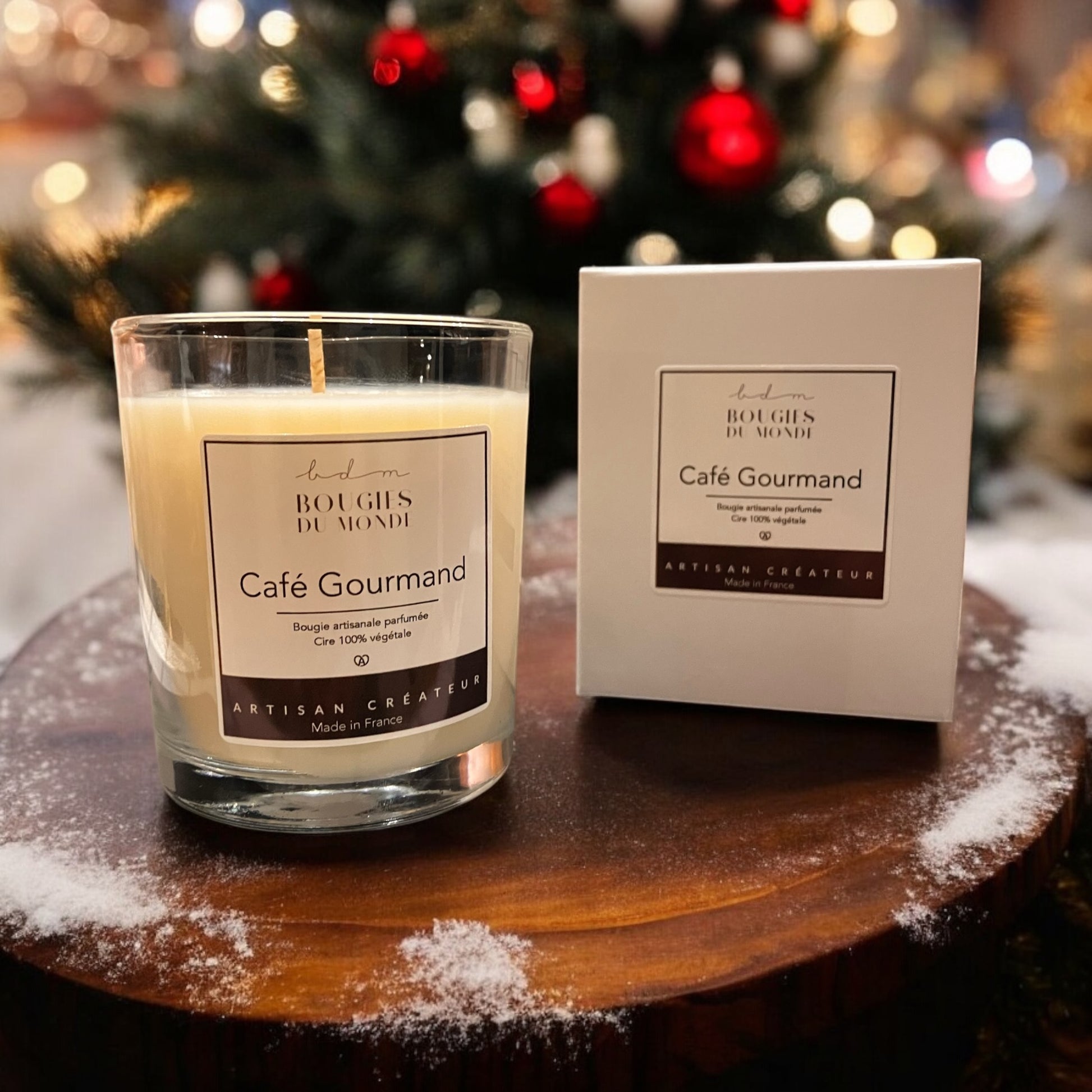 Bougie végétale parfumée café amande vanille de Bougies du Monde