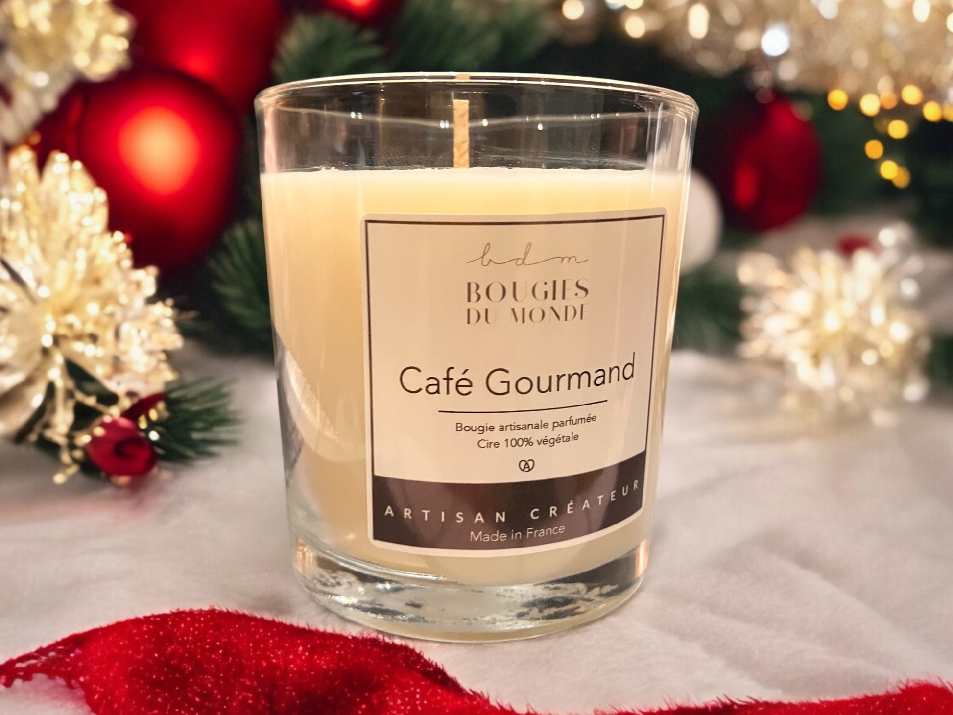 Bougie végétale parfumée artisanale café