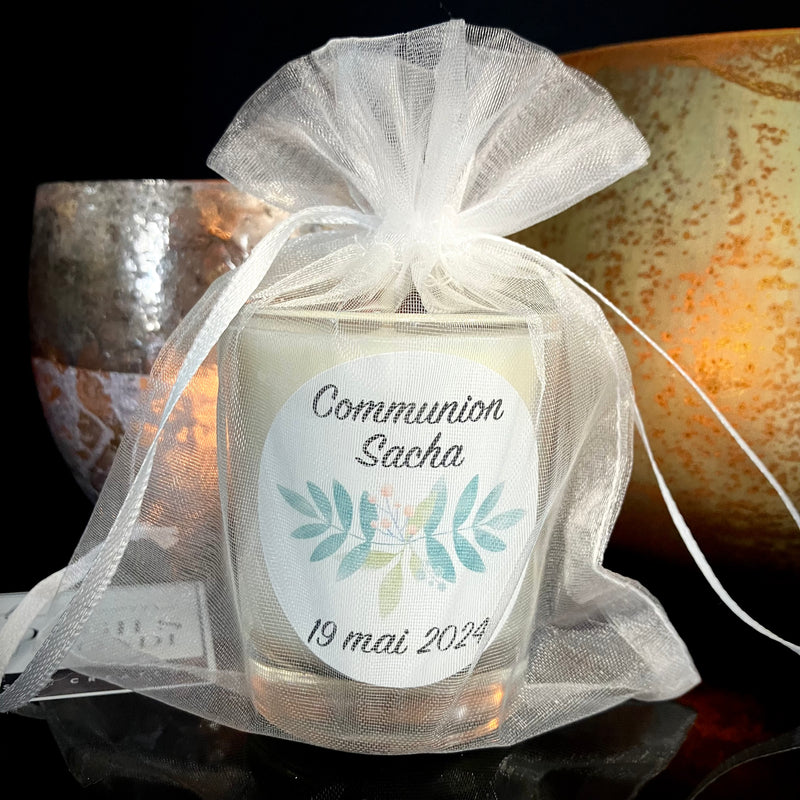 Lots de 6 Bougies Communion & Baptême à personnaliser