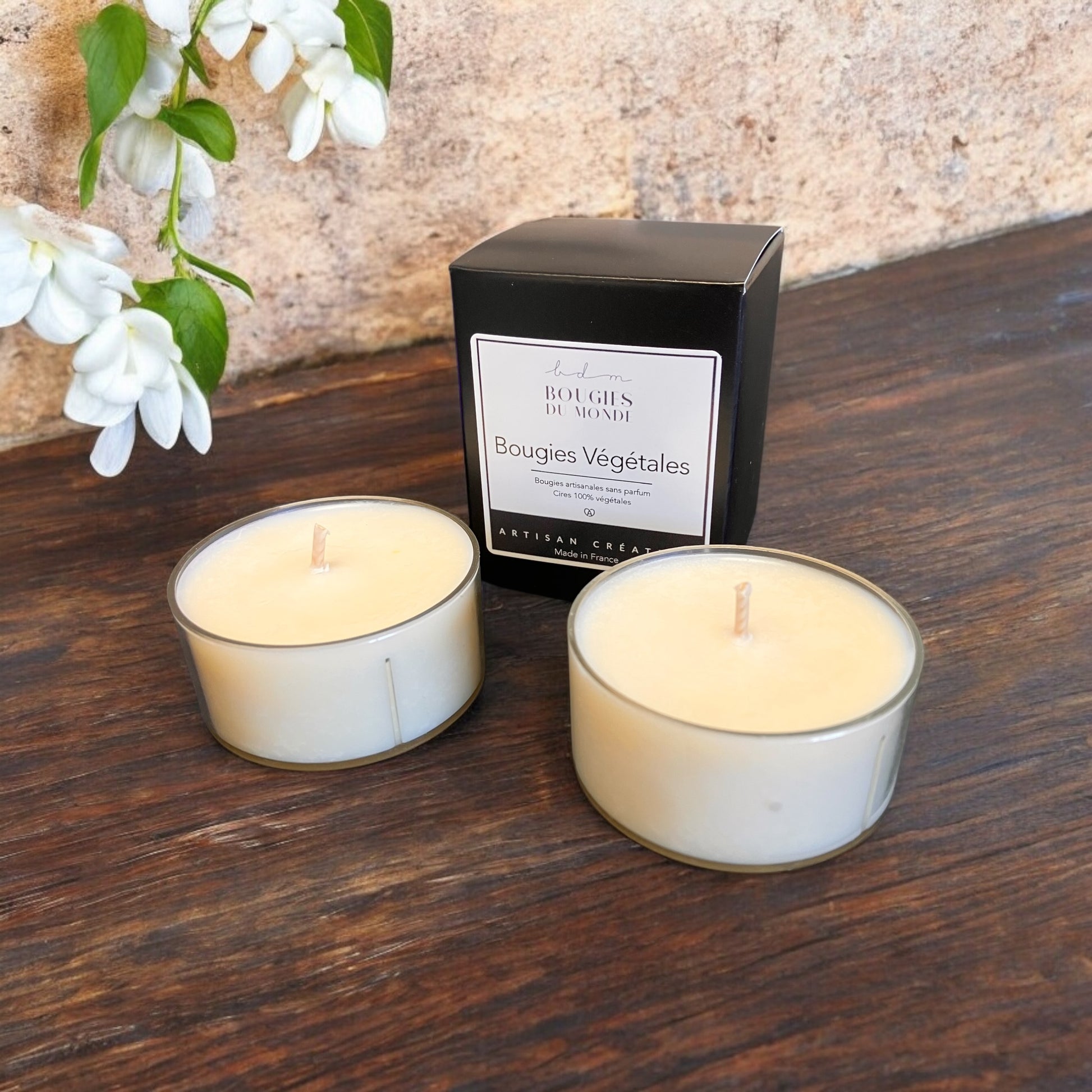 Maxi bougies à réchaud - Naturelle sans parfum - Lots de 2