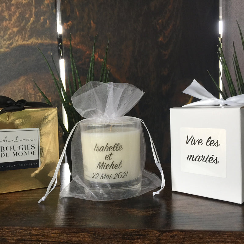 Bougie personnalisée mariage - Anniversaire de mariage