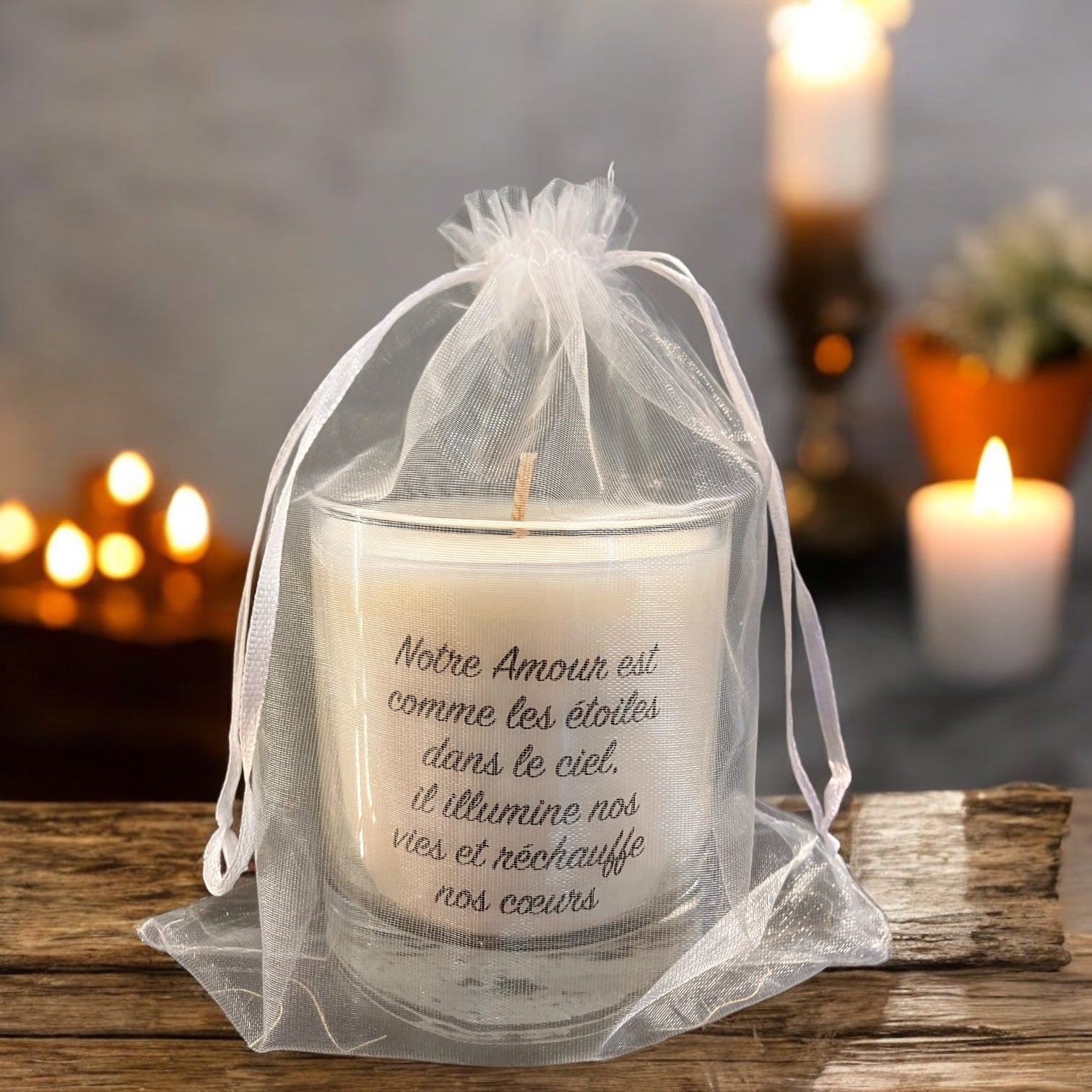 Bougie message d'amour profond 
