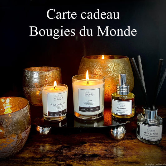 Coffret cadeau 4 bougies parfumées aux choix – Bougies du Monde