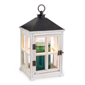 Chauffe bougie - Lanterne en bois blanc pour bougie parfumée
