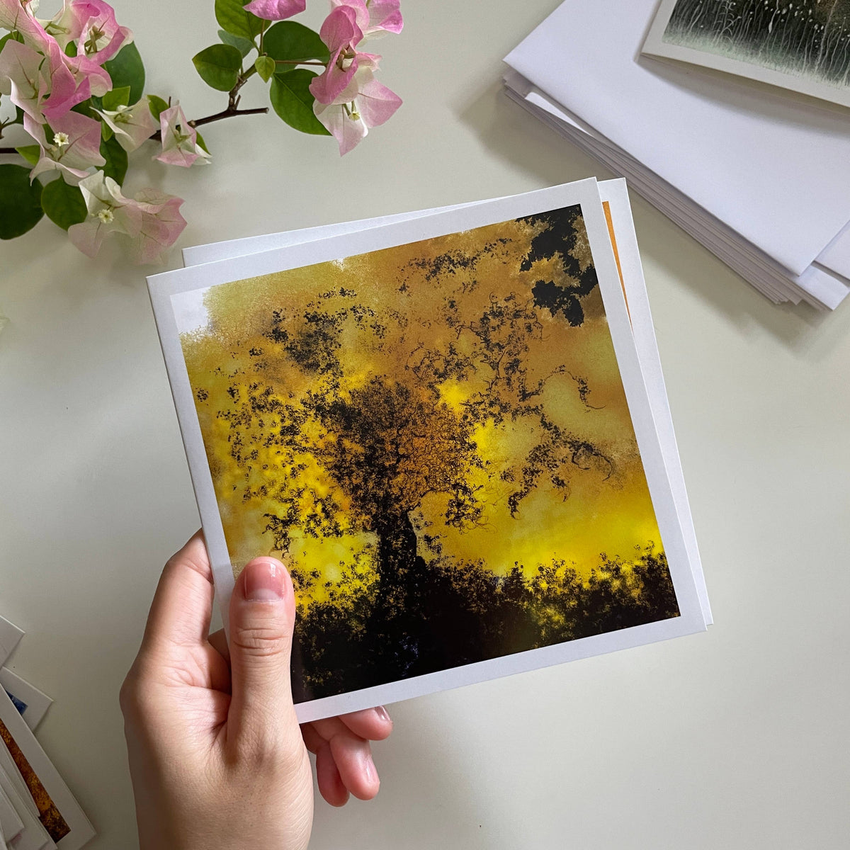 Carte postale artistique: Arbre de vie - Or