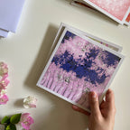 Carte postale artistique: Fleurs Roses & Violettes