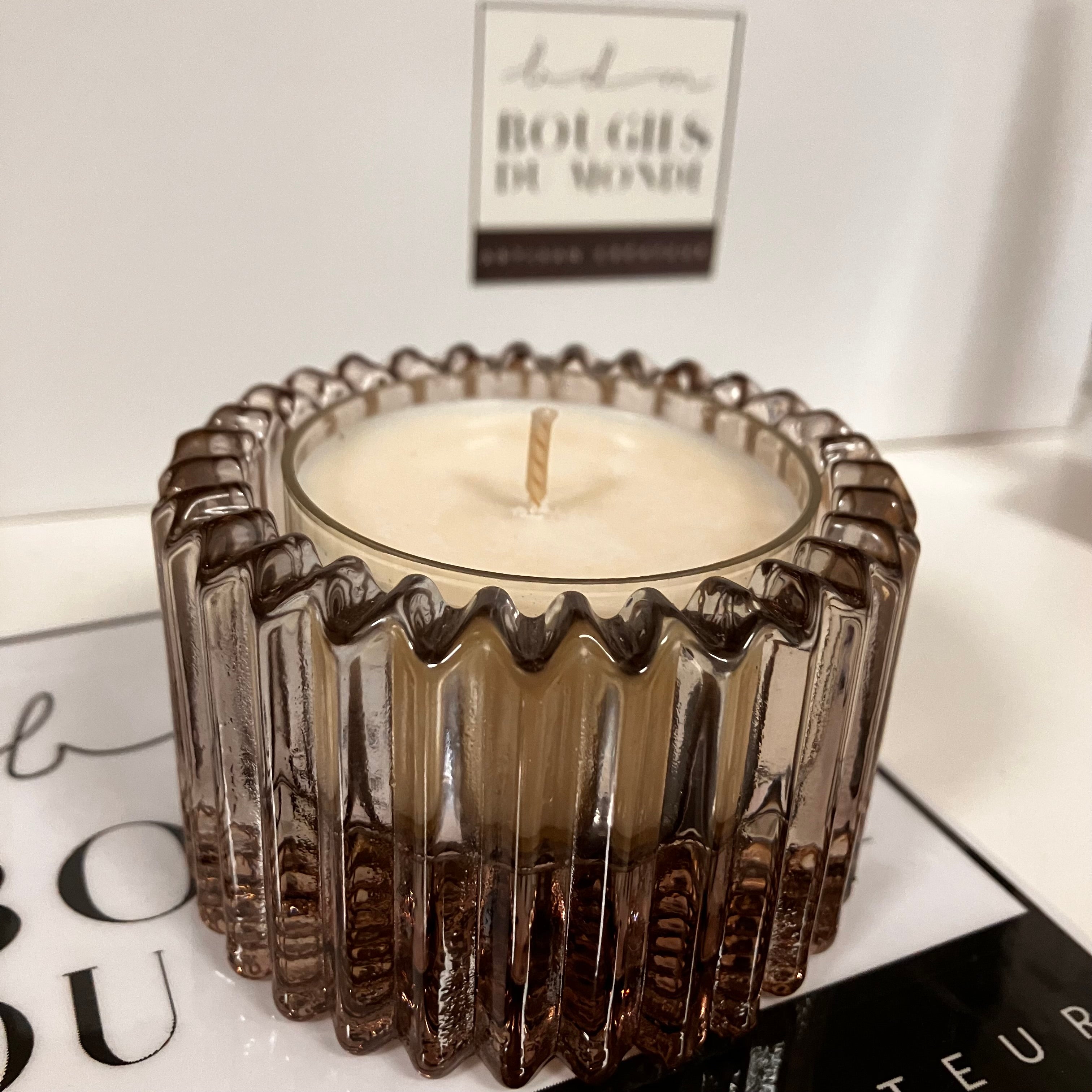 Bougeoir en verre et maxi réchaud