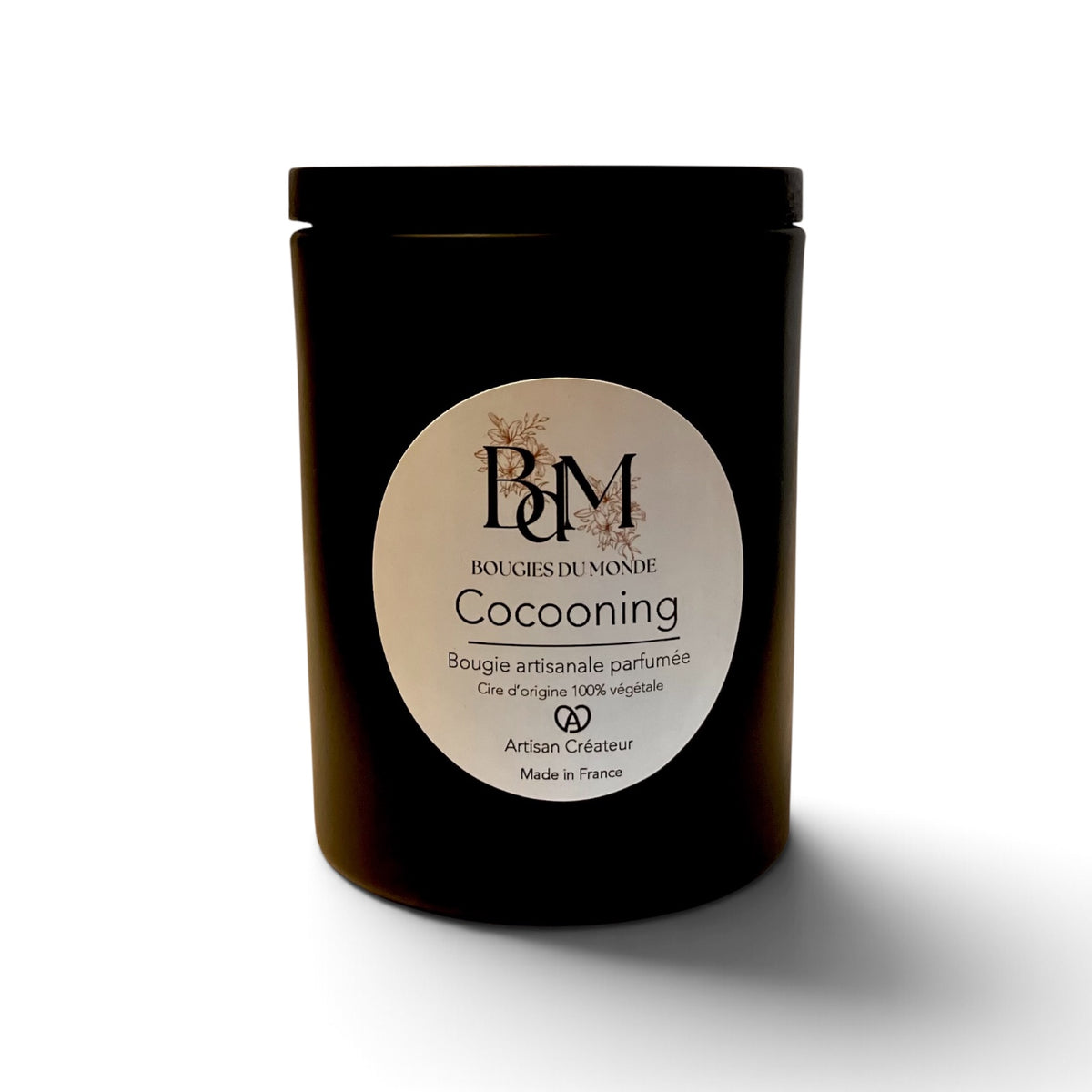Bougie artisanale française parfum cocooning de Bougies du Monde