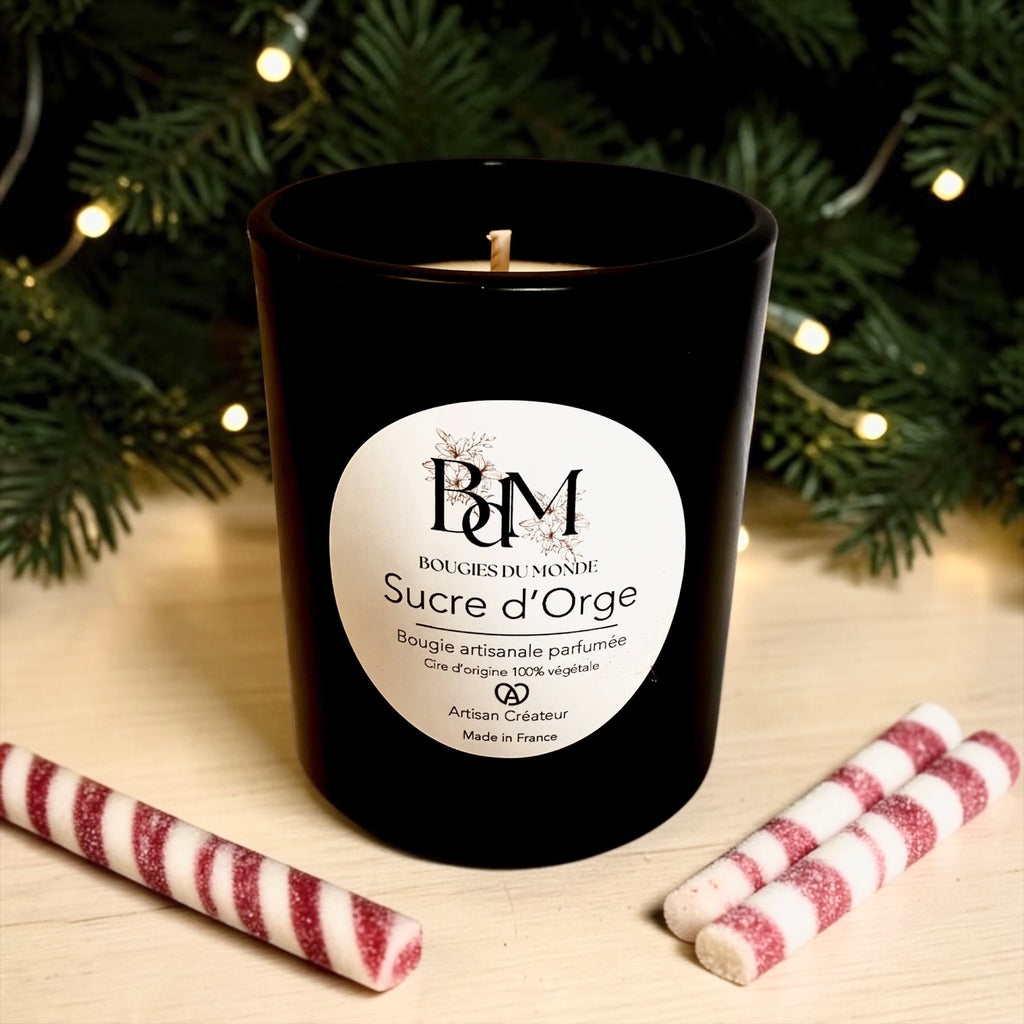 Bougie parfumée sucre d'orge de Bougies du Monde