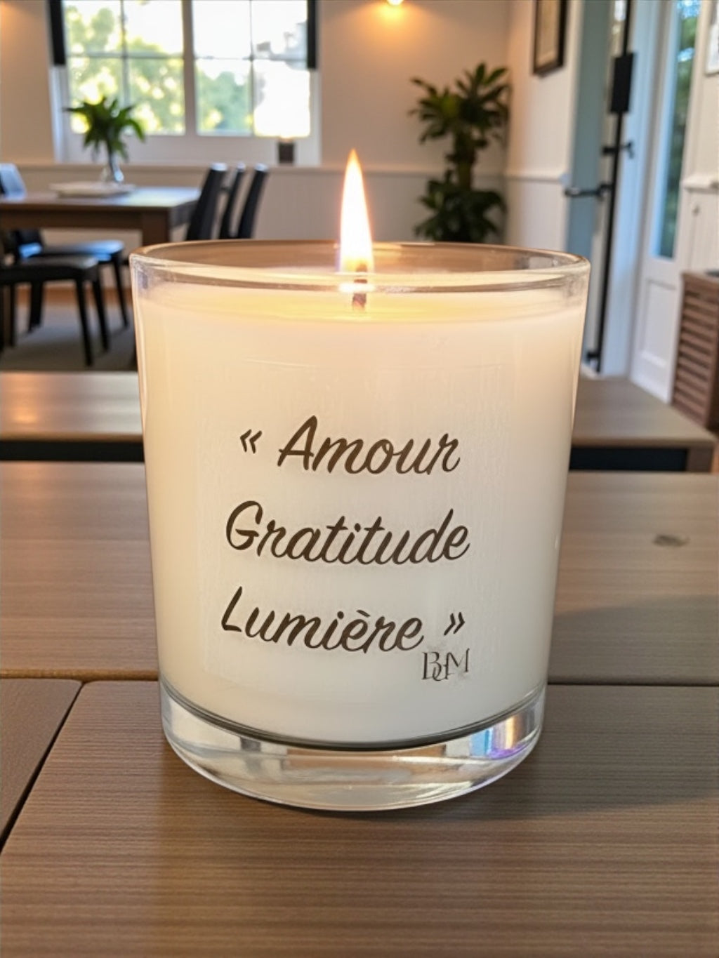 Bougie personnalisée - Mantra - Message positif