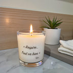 Bougie personnalisée - Mantra - Message positif