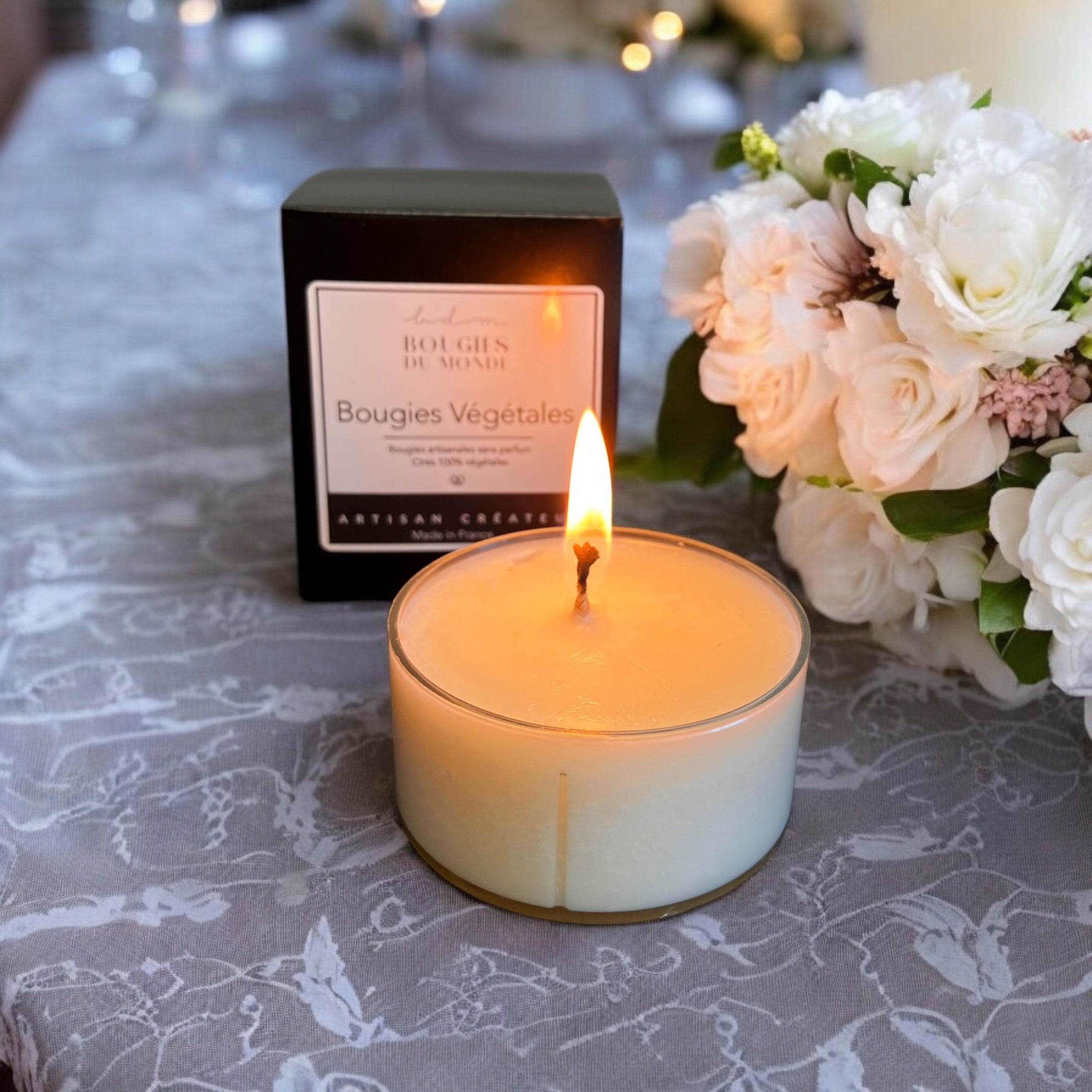 Maxi bougies à réchaud - Naturelle sans parfum - Lots de 2