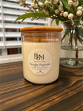 Bougie végétale naturelle sans parfum 1 mèche - Bocal 450ml