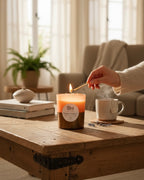Bougie végétale naturelle sans parfum 2 mèches - Rose et Or