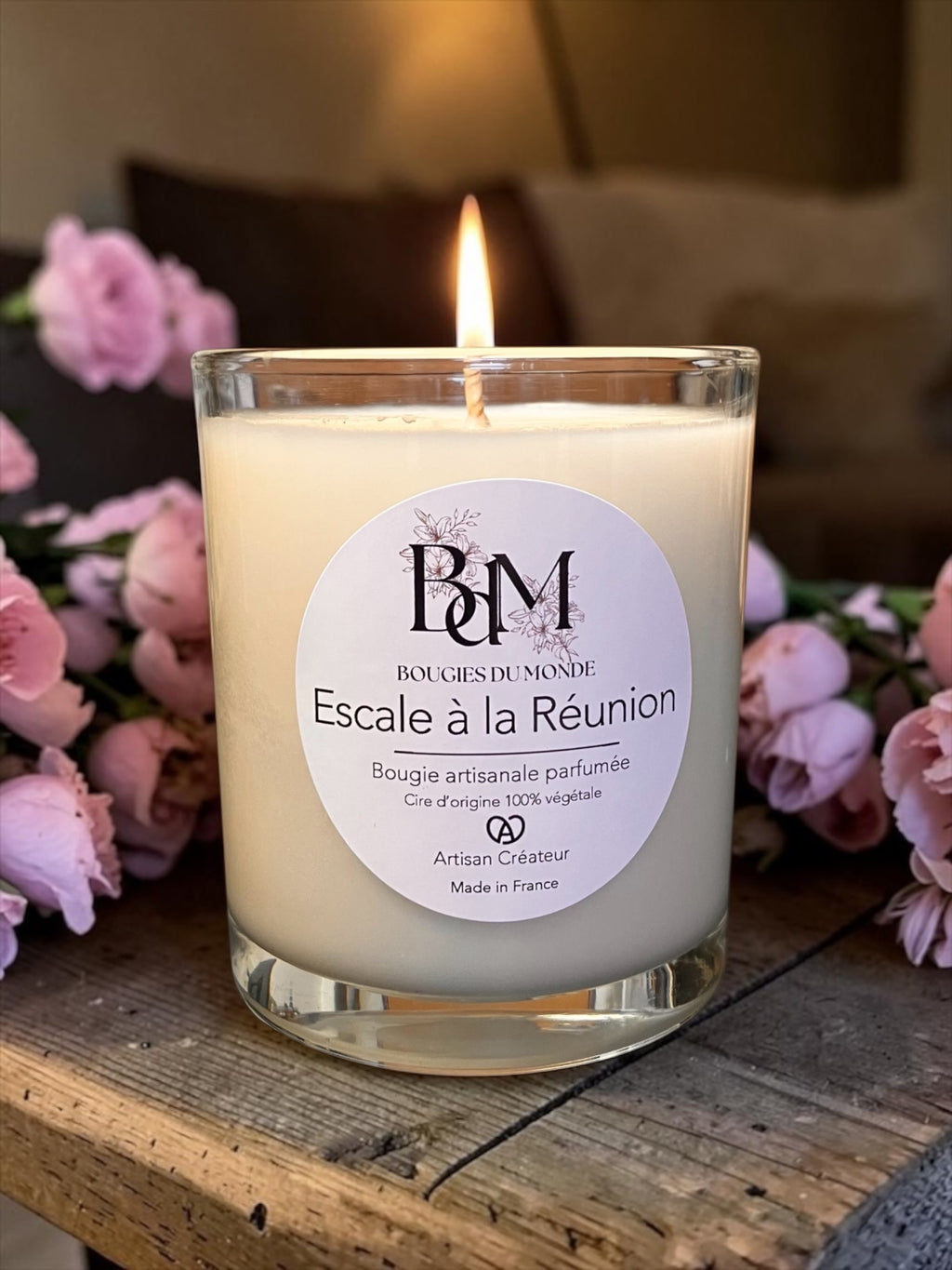 Bougie parfumée escale à la Réunion fruité hesperidé