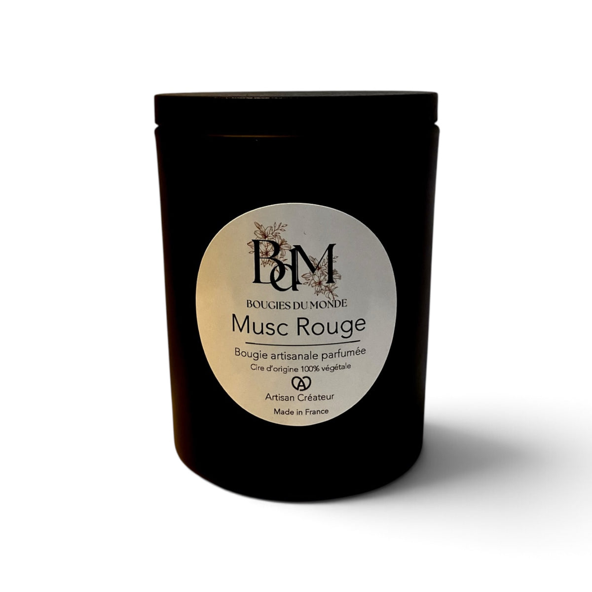 Bougie parfumée musc rouge de Bougies du Monde