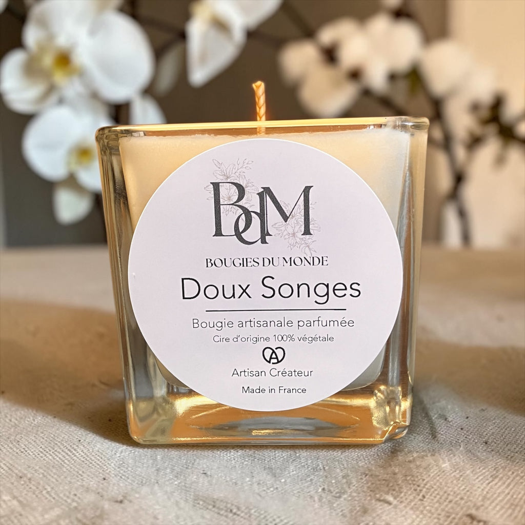 Bougie artisanale  parfumée Orchidée vanille de Bougies du monde