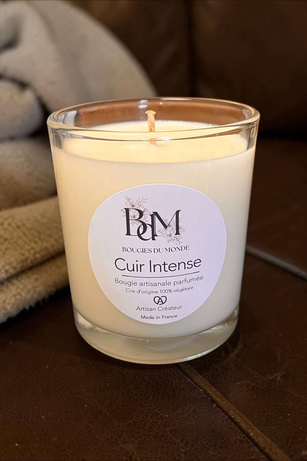 Bougie parfumée Cuir Intense