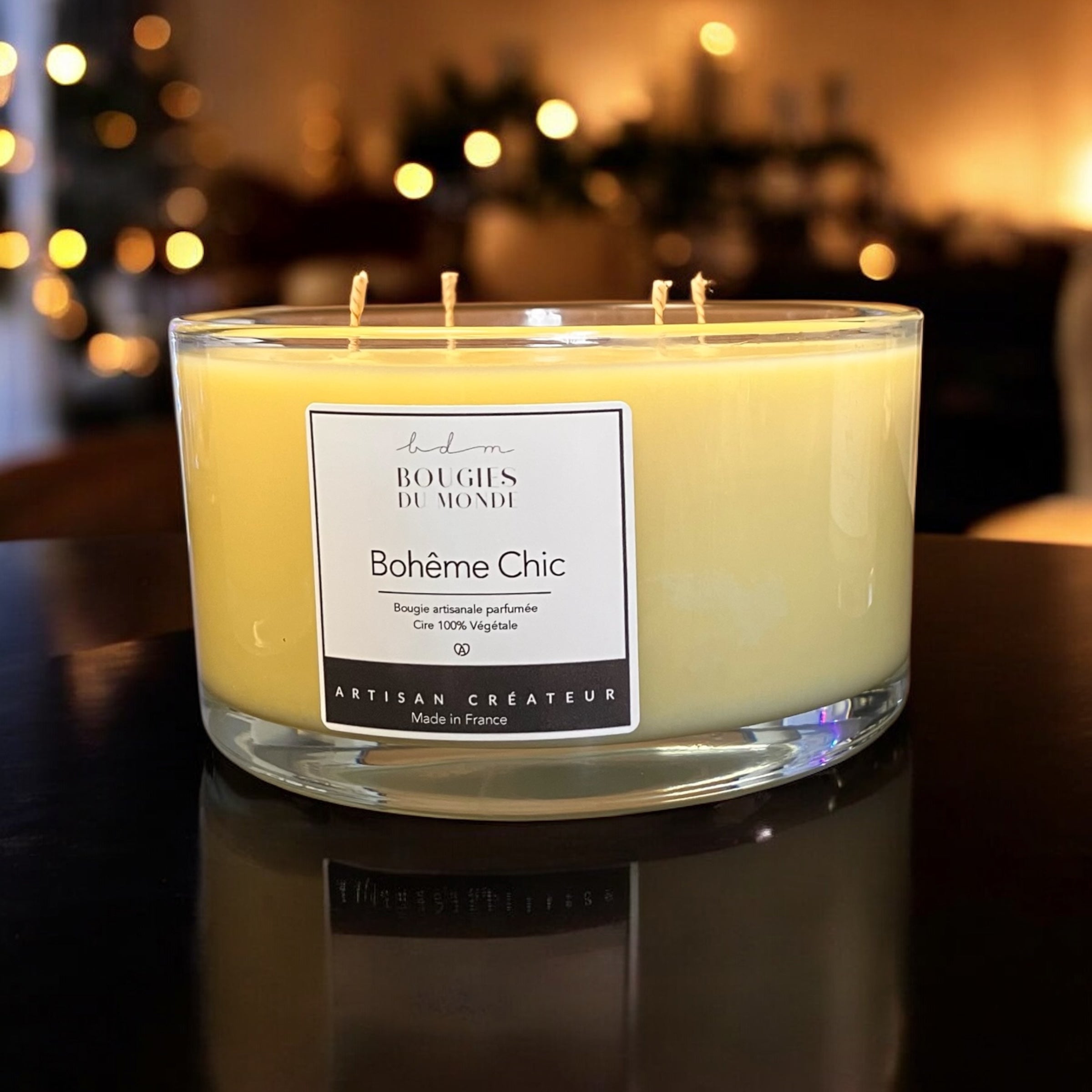 Bougie végétale parfumée - Verre 700 ml