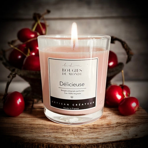 Bougie parfumée à la cerise 