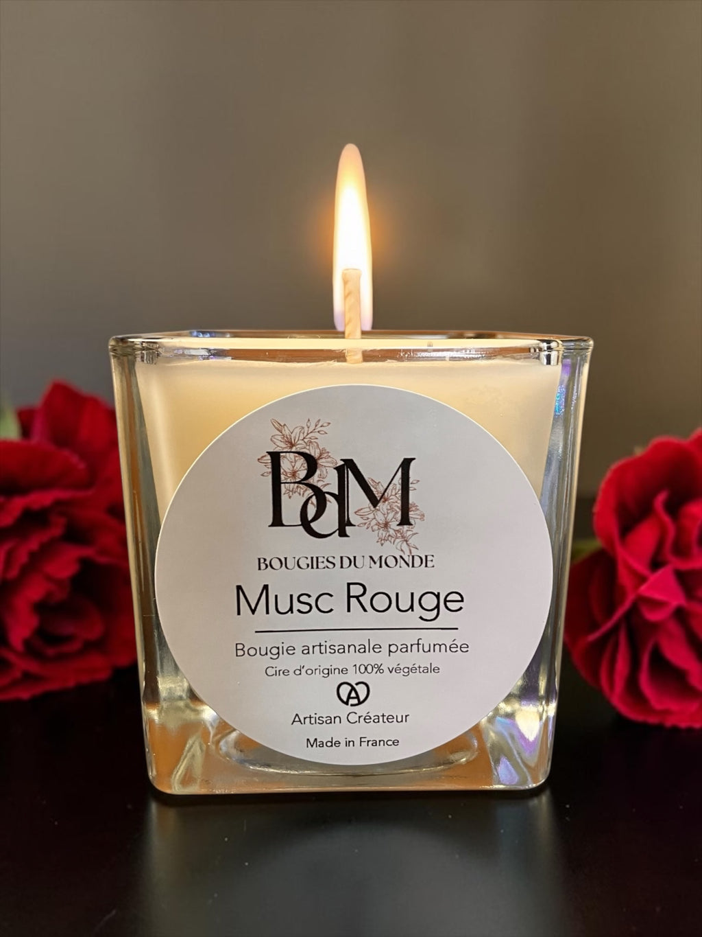 Bougies végétale parfumée Musc rouge cerise - 100Ml - Bougies d uMonde