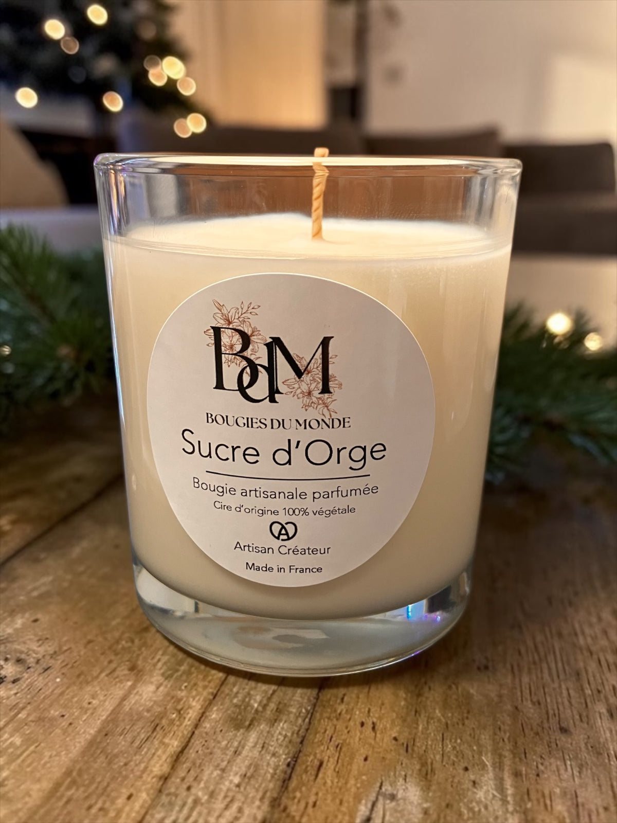Bougie parfumée sucre d'orge de Bougies du monde