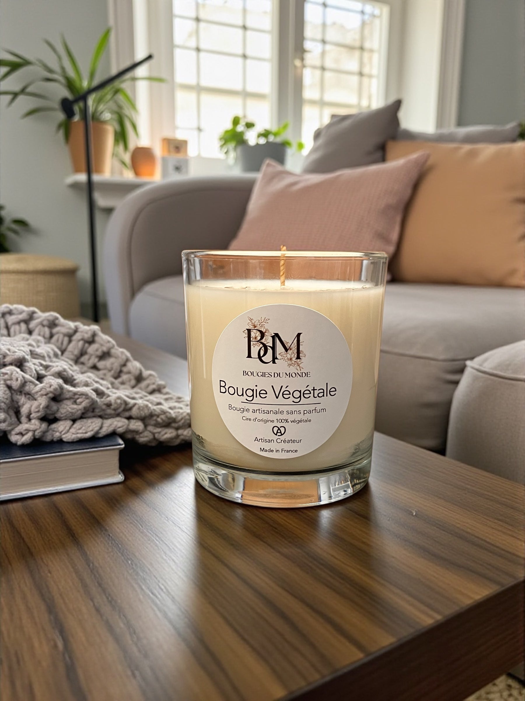 Bougie naturelle sans parfum - Verre 230ml