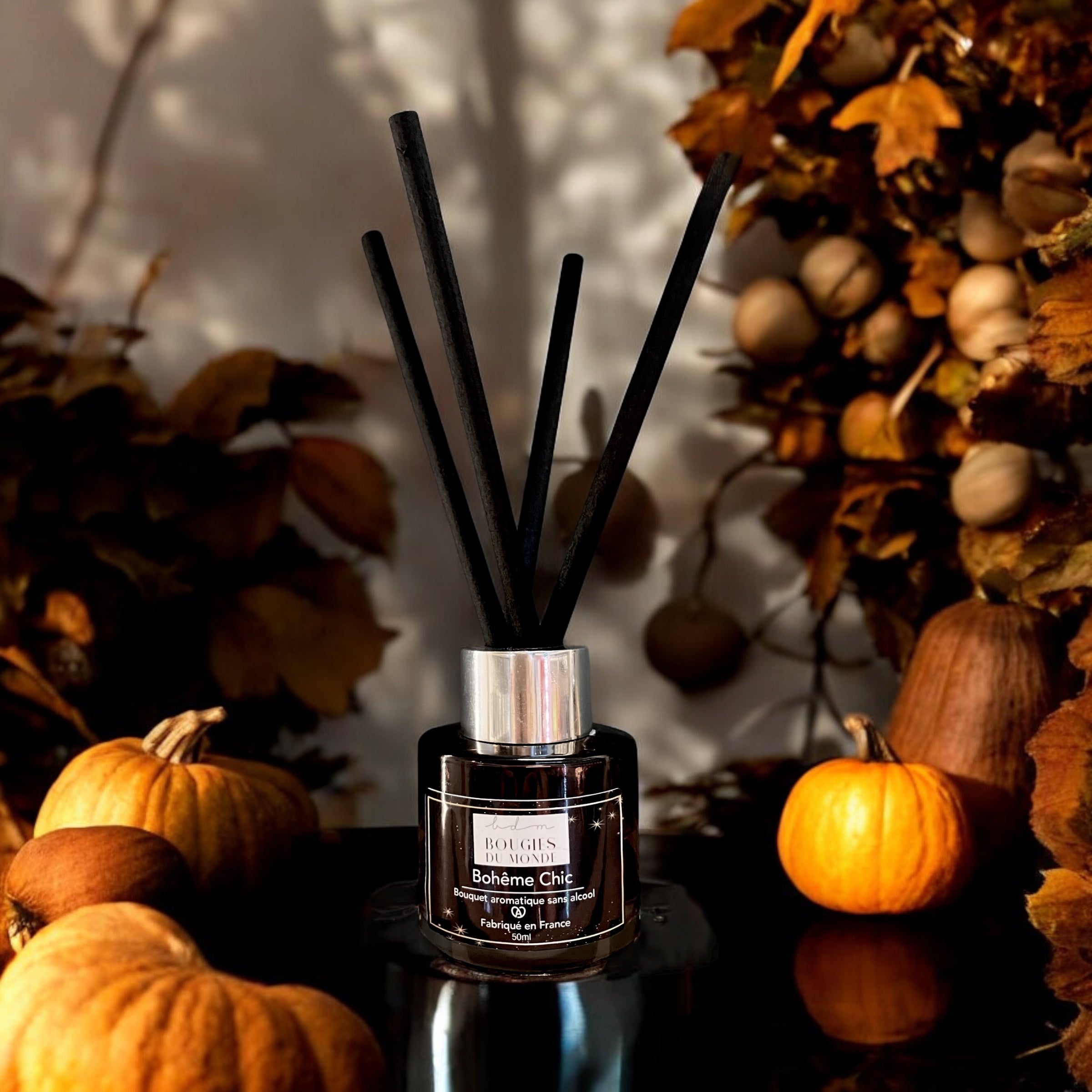diffuseur de parfum à tige  à base d'huile végétale - bouquet aromatique - longue durée- Bougies du Monde