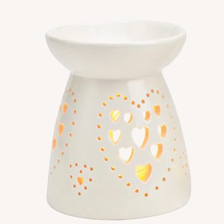 Brûle-parfum en céramique Coeurs