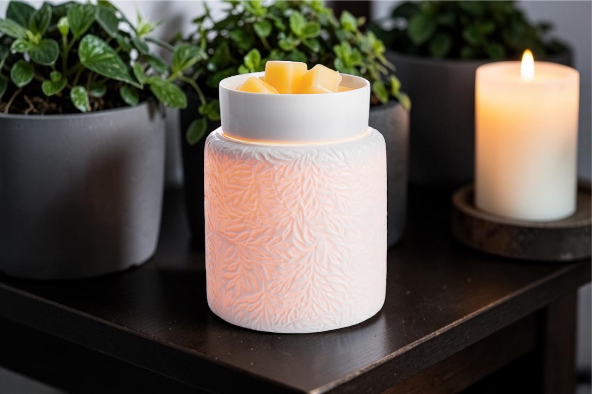 Lampe à parfum électrique Romanesque en porcelaine