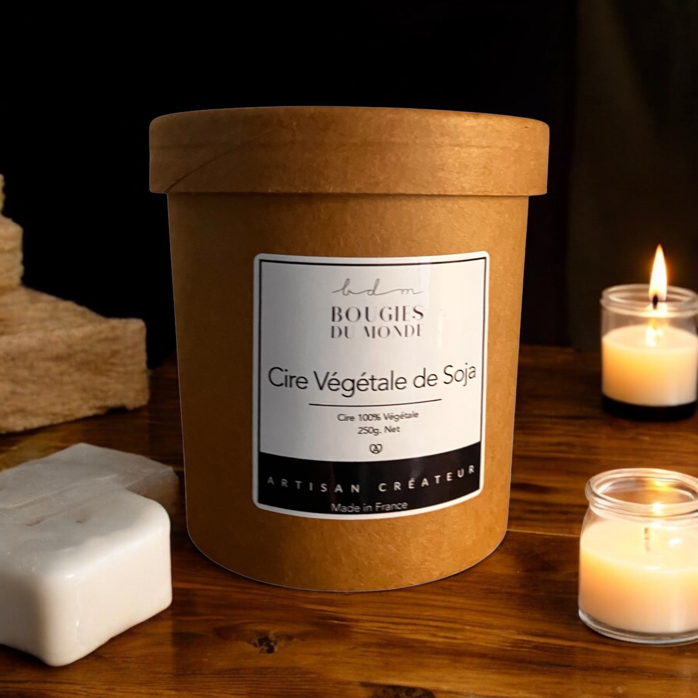 Cire végétale de soja pour fabriquer des bougies 
