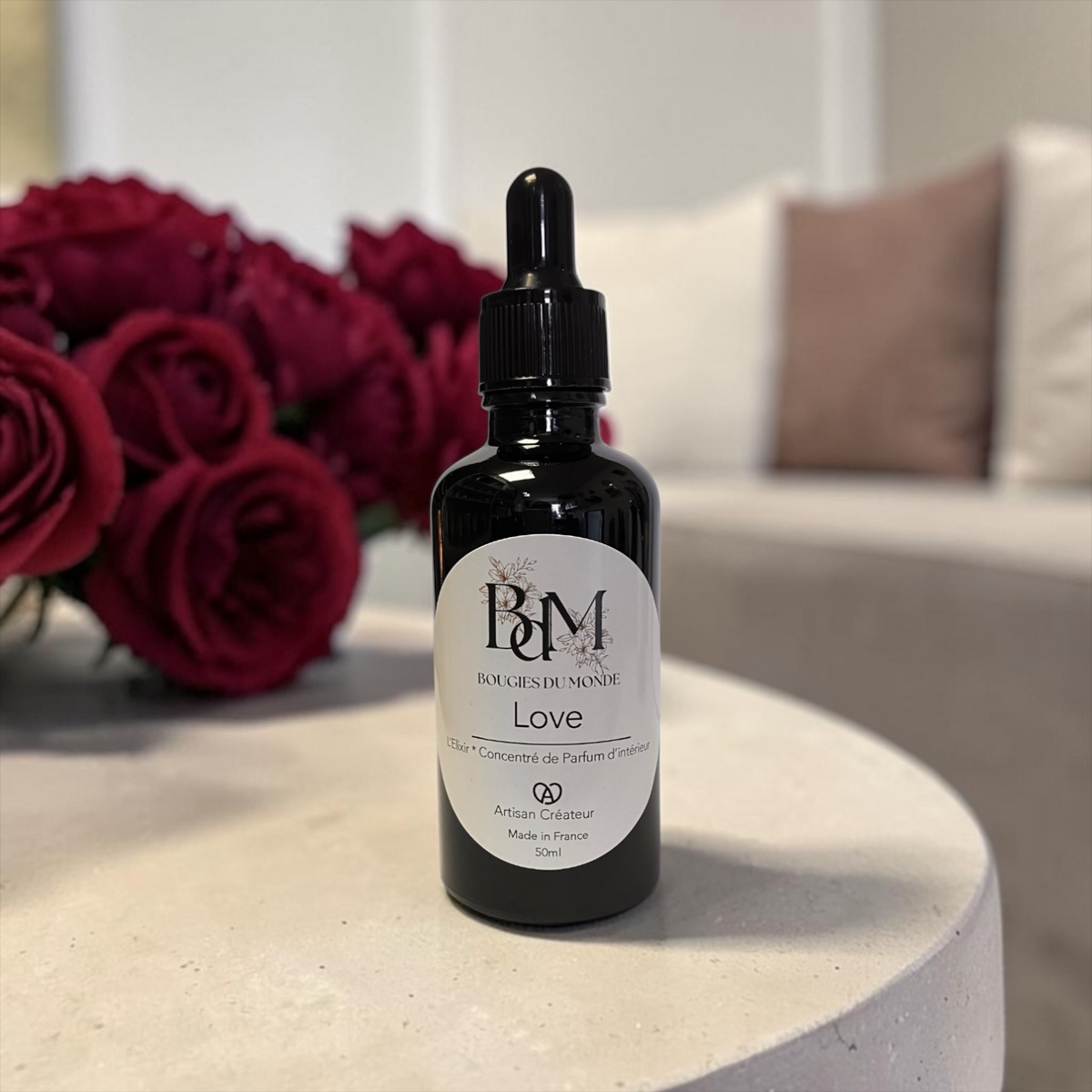 Elixir - parfum d'intérieur Love - Bougie du Monde
