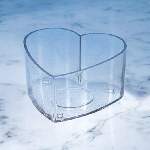 Content en poly carbonate en forme de cœur 