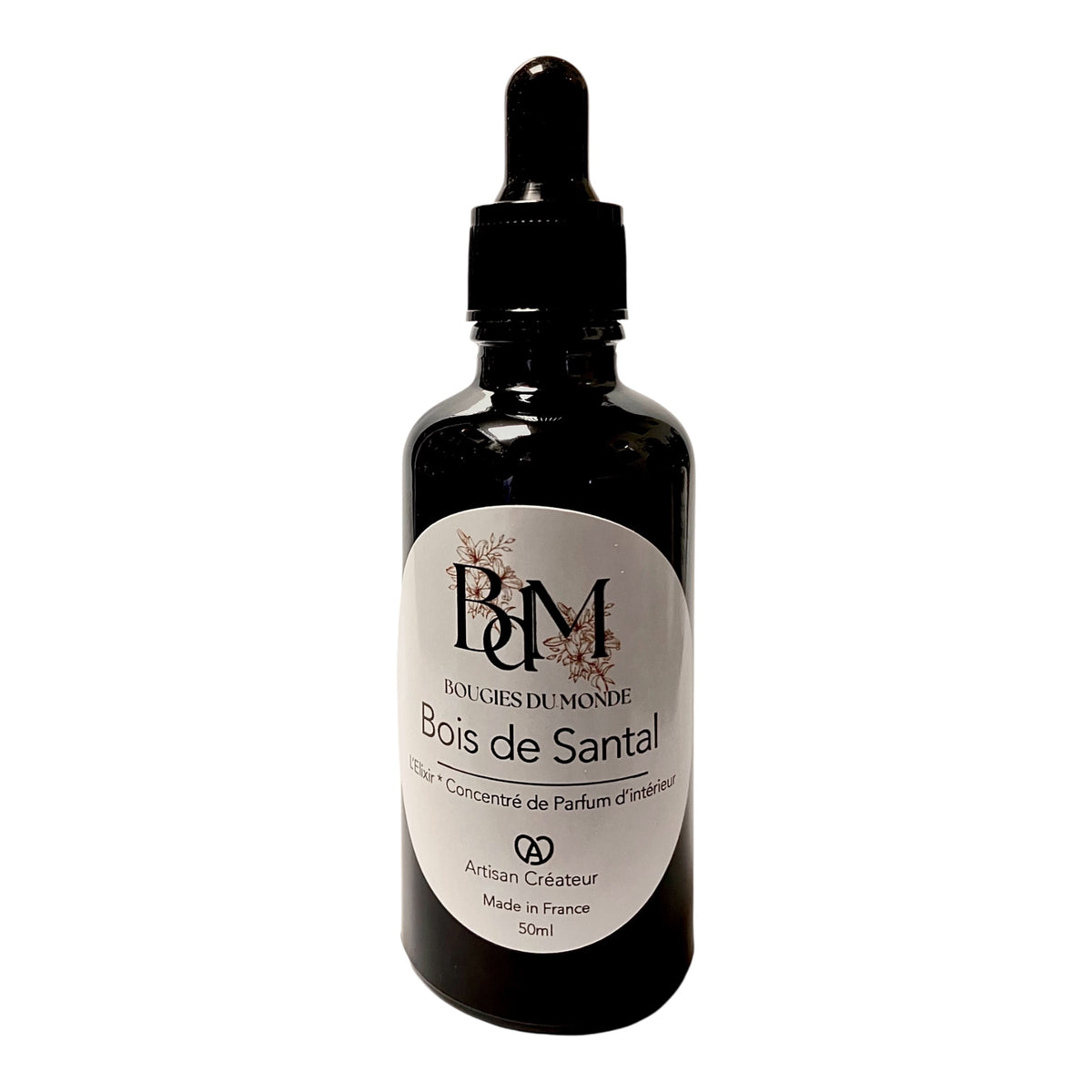 Elixir concentré de parfum Bois de Santal - Bougies du Monde, 50ml