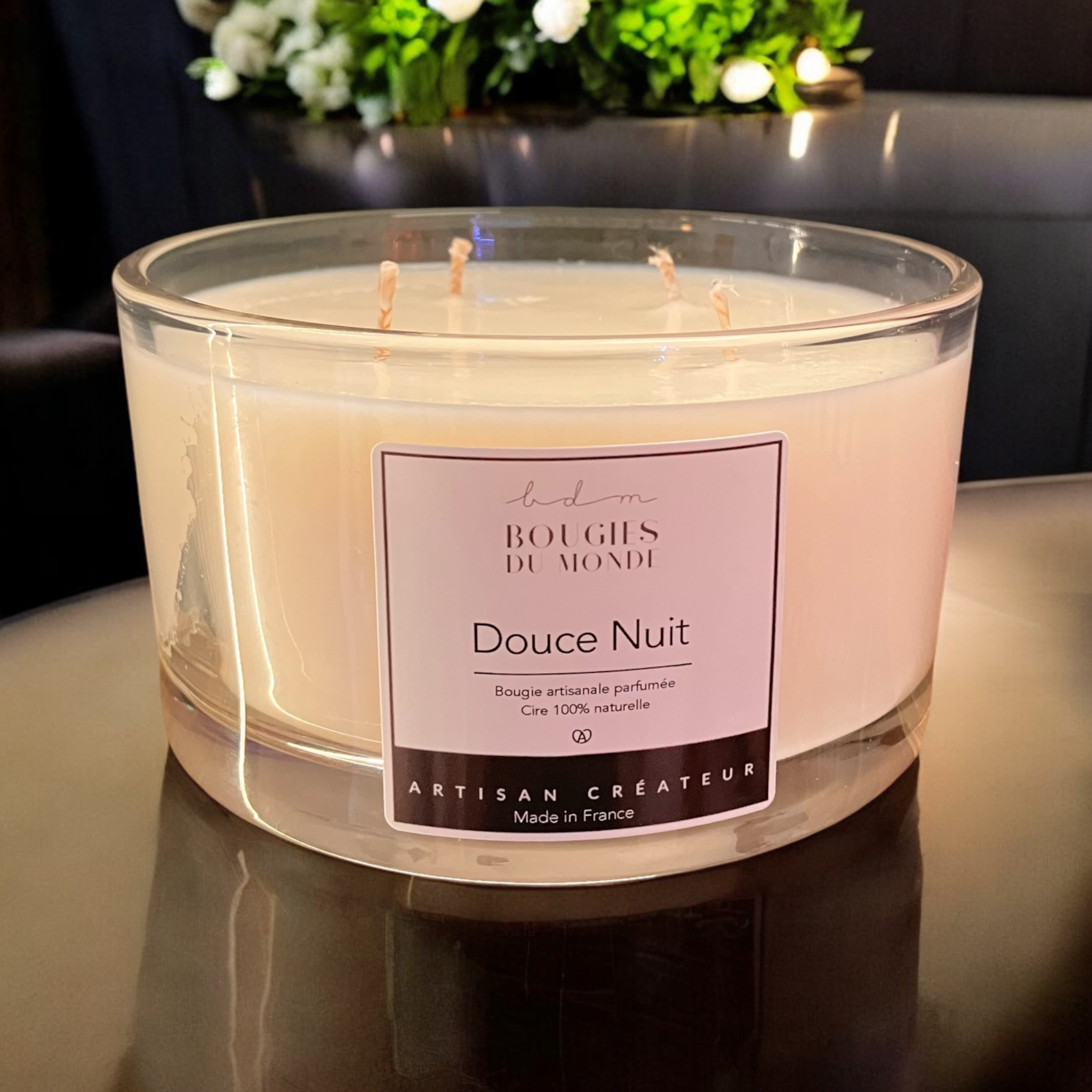 Bougie de luxe - 4 meches - XL