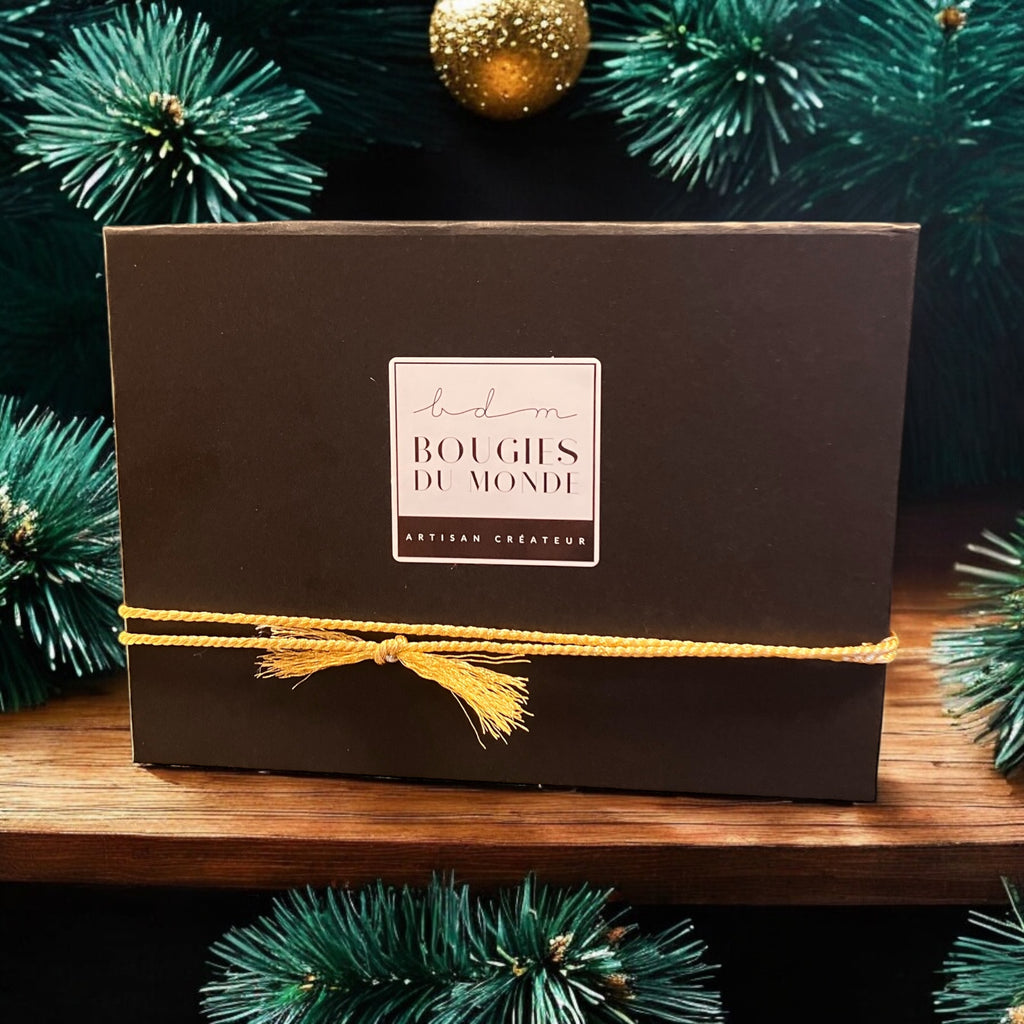 Coffret de Noël - bougies végétales parfumées 
