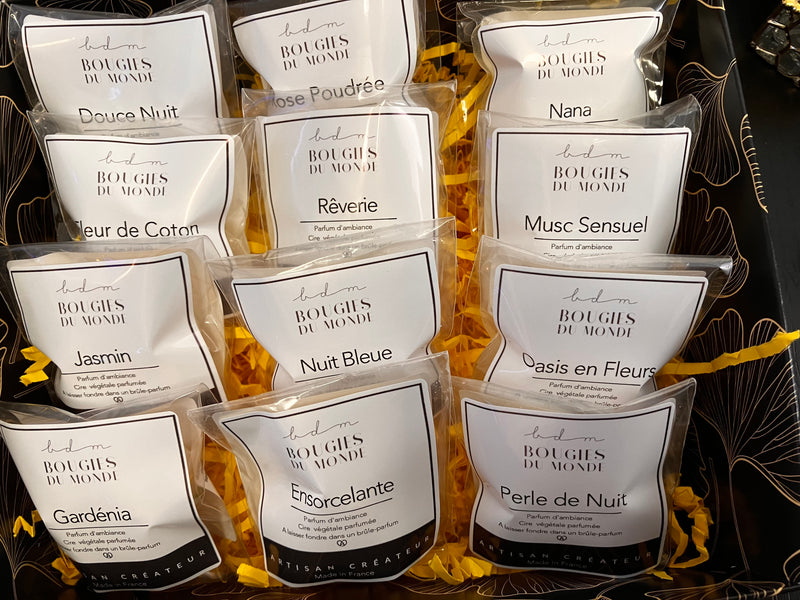 Coffret cadeau cires parfumées fleuries