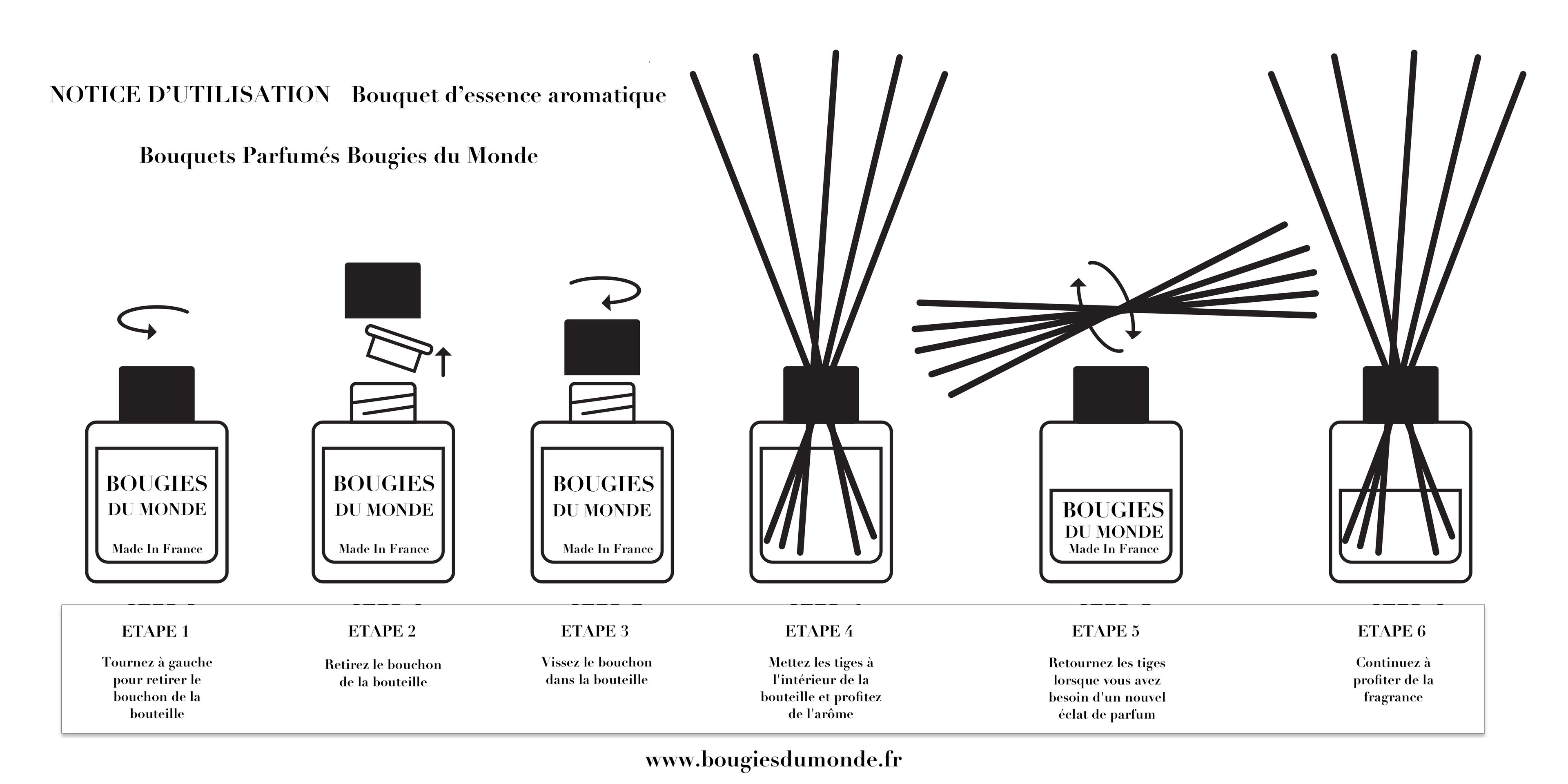 Bouquet aromatique 120ml - Choisissez votre parfum