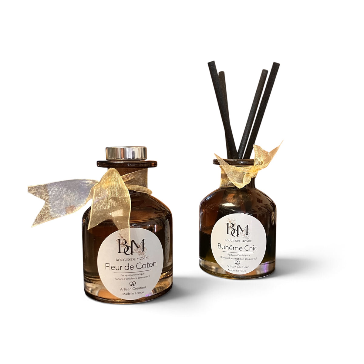 Diffuseur de parfum - Bouquet aromatique à tiges - diffuseur à bâtonnets - Bougies du Monde - parfum d'ambiance maison