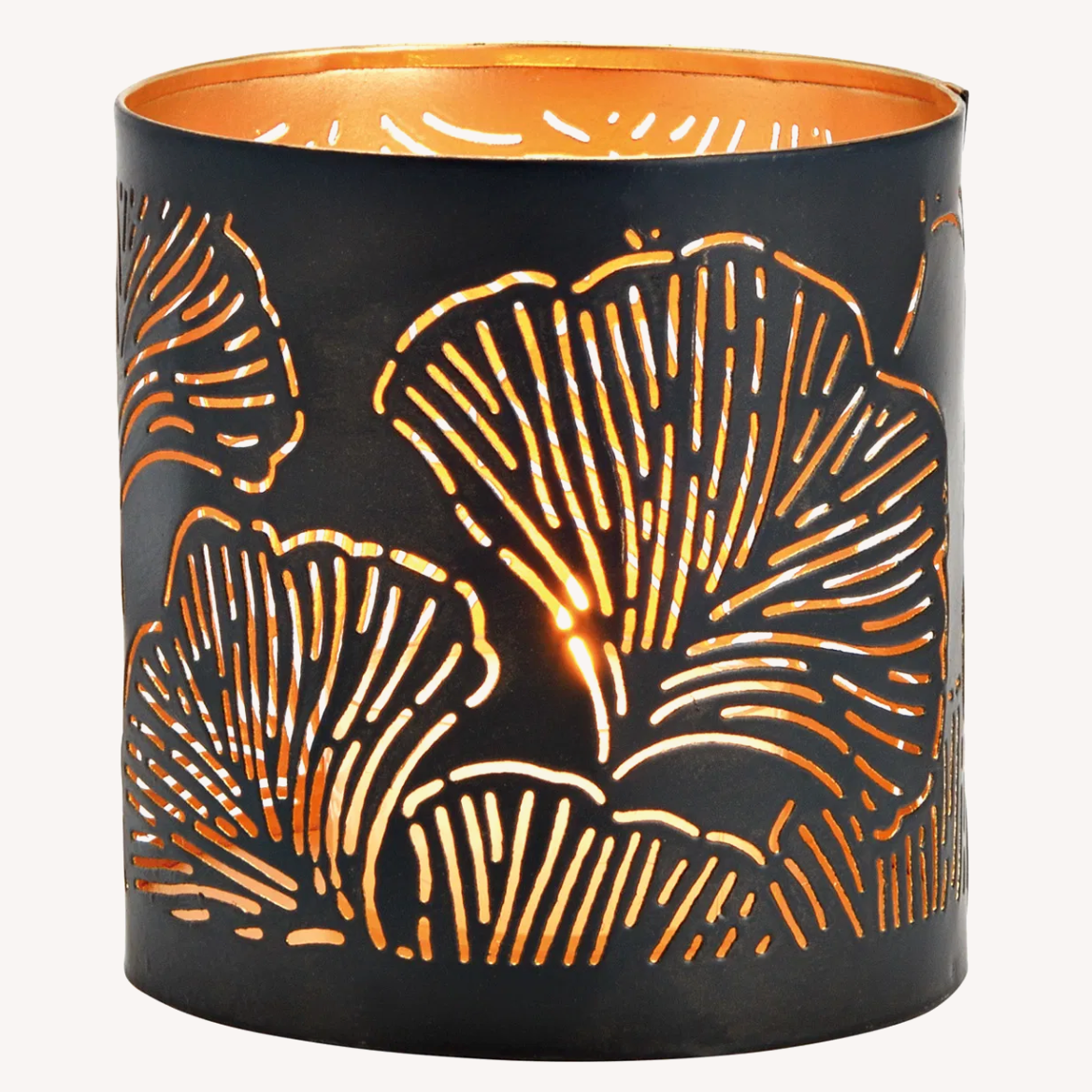 Photophore Ginkgo métal