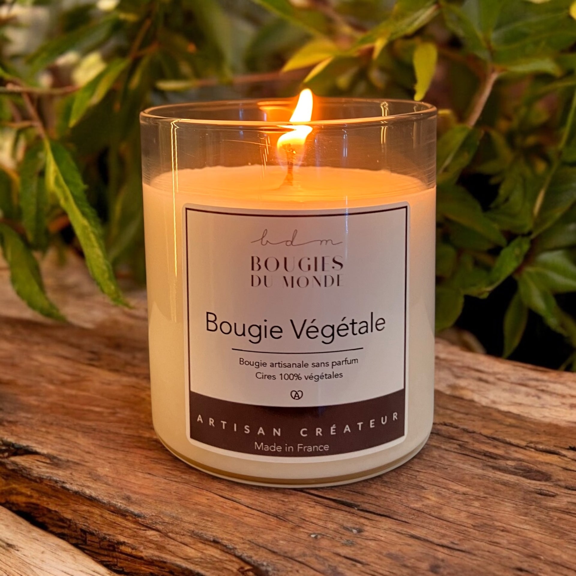 Bougie végétale naturelle sans parfum - Bocal 160ml