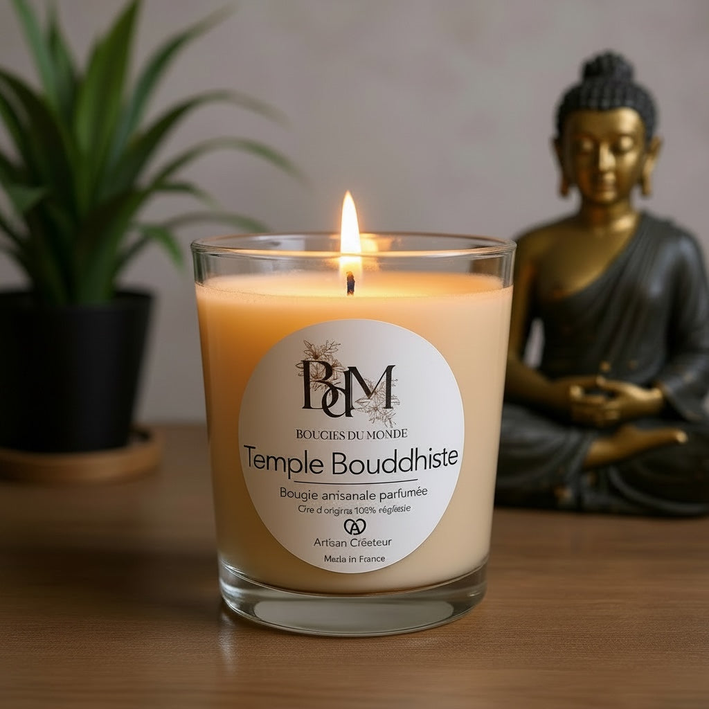Bougie parfumée Temple Bouddhiste