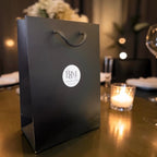 Sac cadeau noir mat à offrir - Bougies du monde