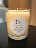 Bougie parfumée Harmonie ambre gris vanille végétale artisanale - Bougies du Monde