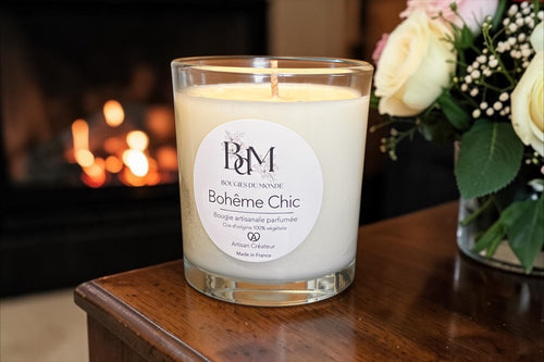 bougie végétale parfumée Bohême chic - Bougies du Monde