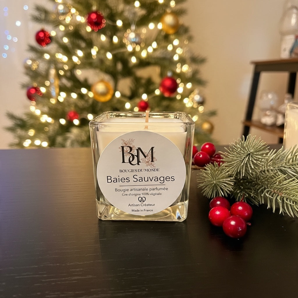 Bougie végétale naturelle baies sauvages - bougies du monde